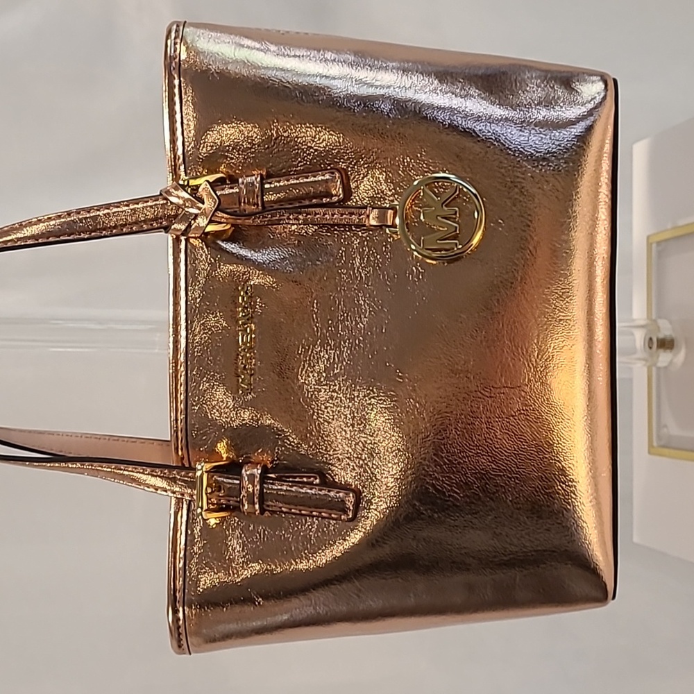 Michael Kors Shimmering Rose Gold Convertible Tote
